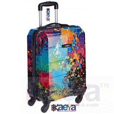 OkaeYa Safari Polycarbonate 56 cms Black Hardsided Carry On (REGLOSS SPLASH PC 55 BLACK)